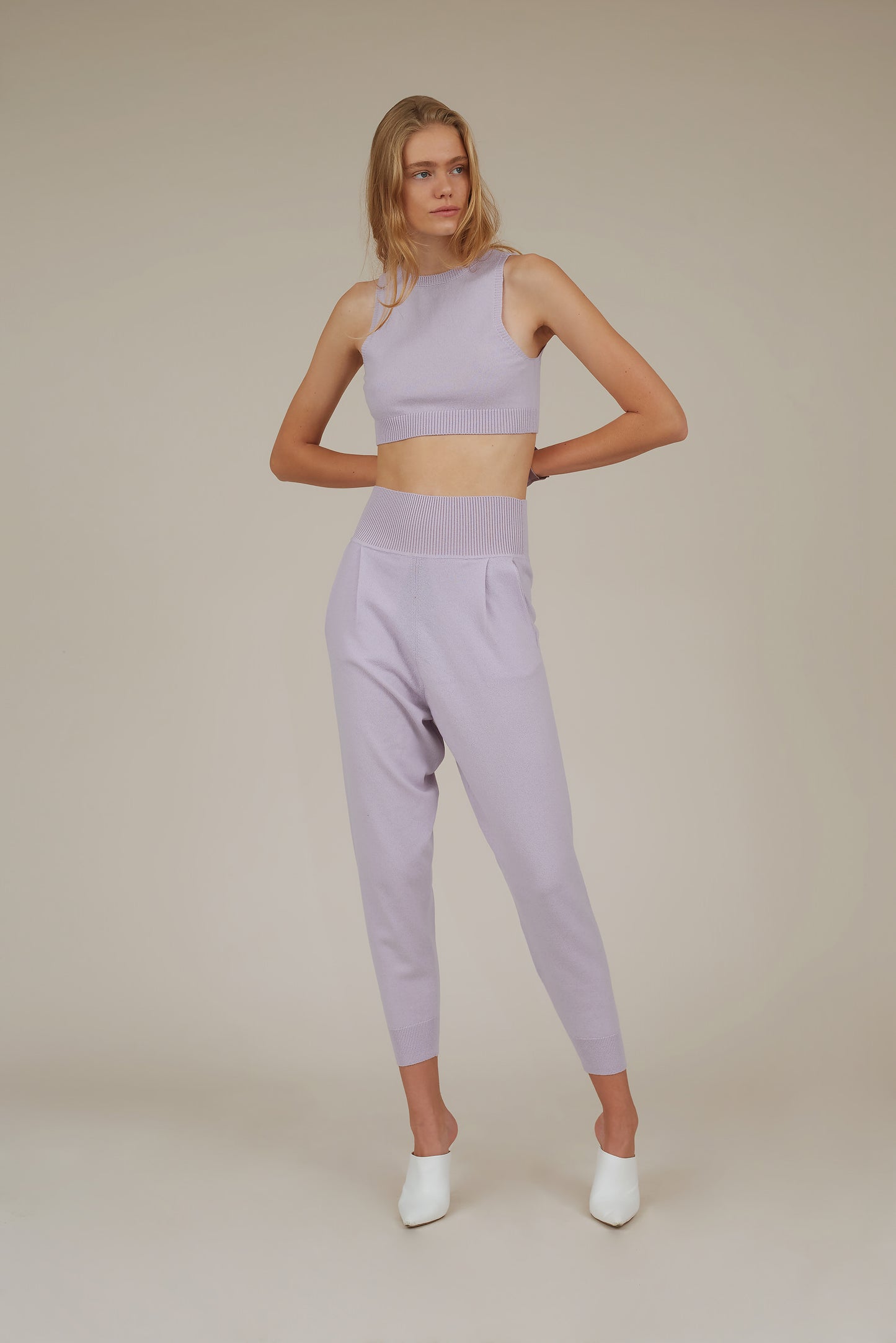 ZOE CASHMERE CROPPED TOP