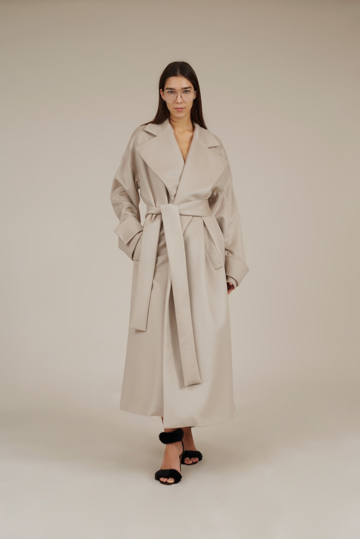 GRACE OVER SIZE CASHMERE LONG COAT