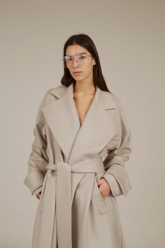 GRACE OVER SIZE CASHMERE LONG COAT